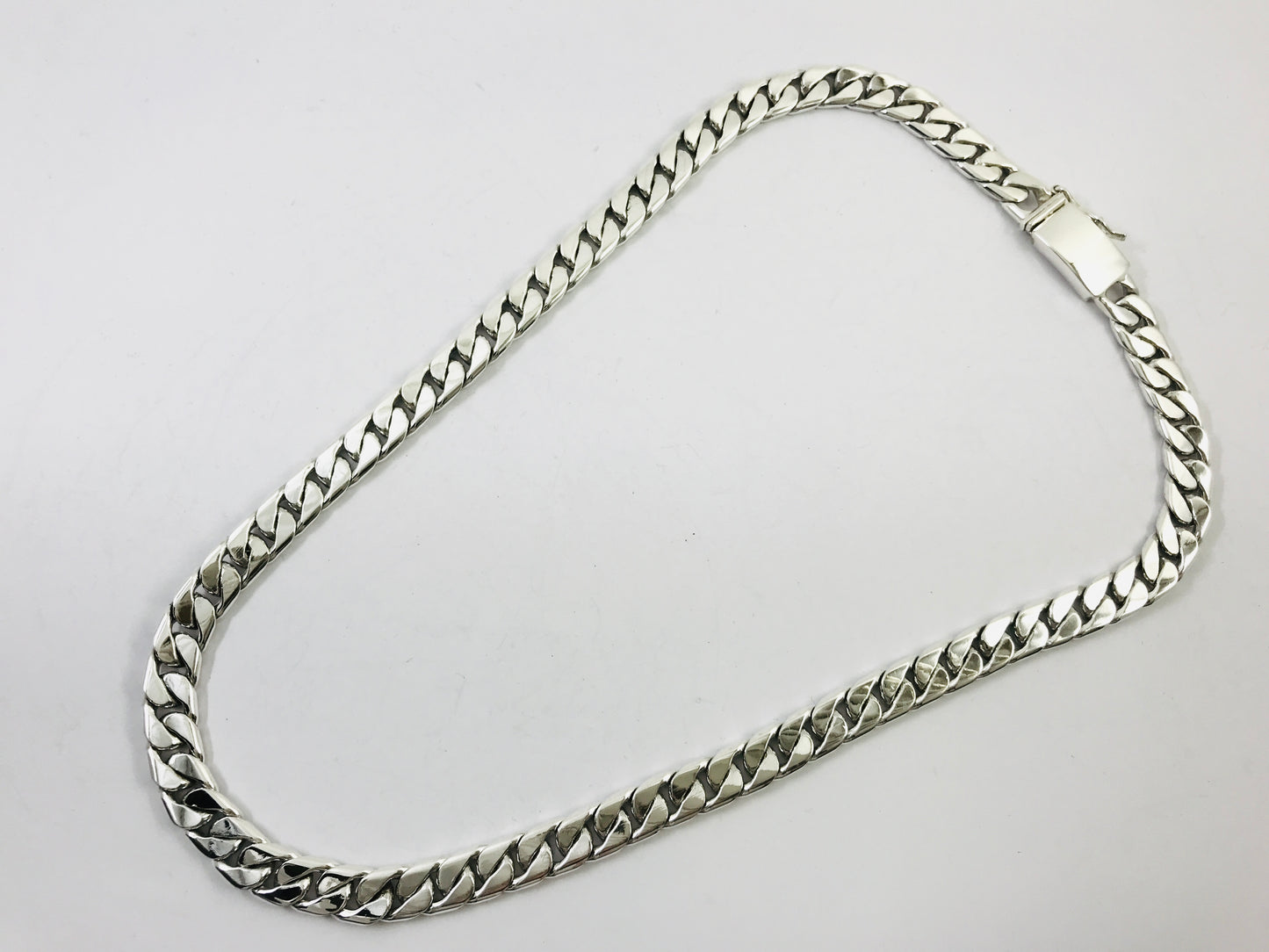 Heavy Taxco Mexican 925 Sterling Silver Curb Chain Necklace. 24", 152 grams