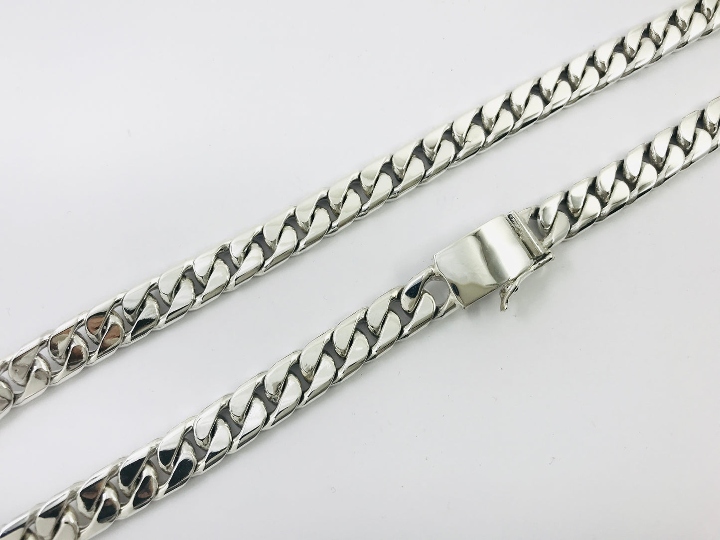 Heavy Taxco Mexican 925 Sterling Silver Curb Chain Necklace. 28" 71cm, 243 grams
