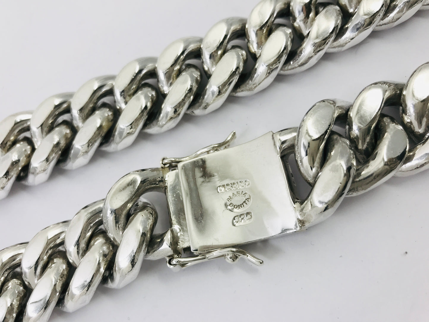 Magnificent Taxco, Mexican 925 Sterling Silver Curb Chain Necklace. 865 g, 27.5"