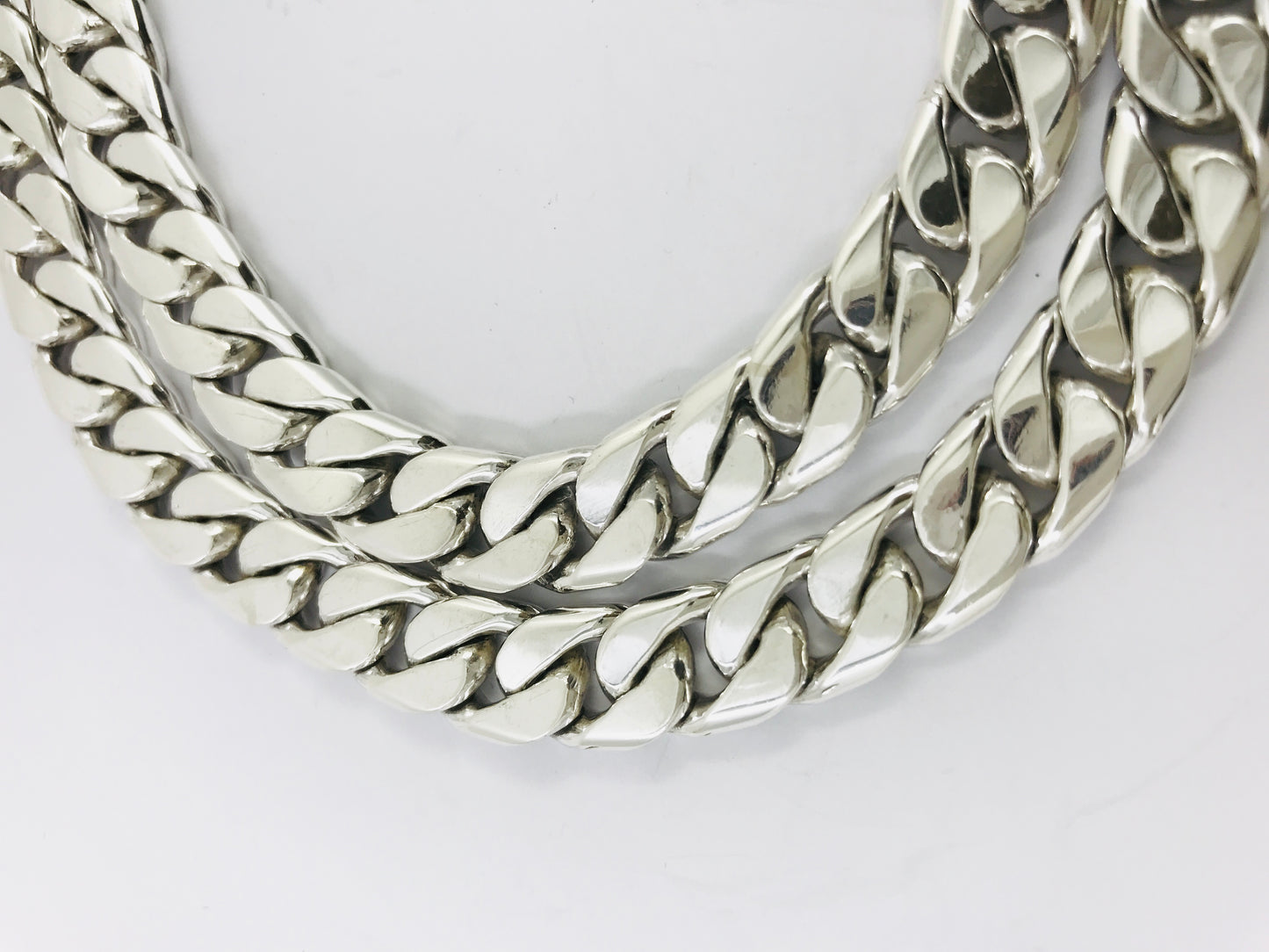 Heavy Taxco Mexican 925 Sterling Silver Curb Chain Necklace. 26" 66cm, 167 grams