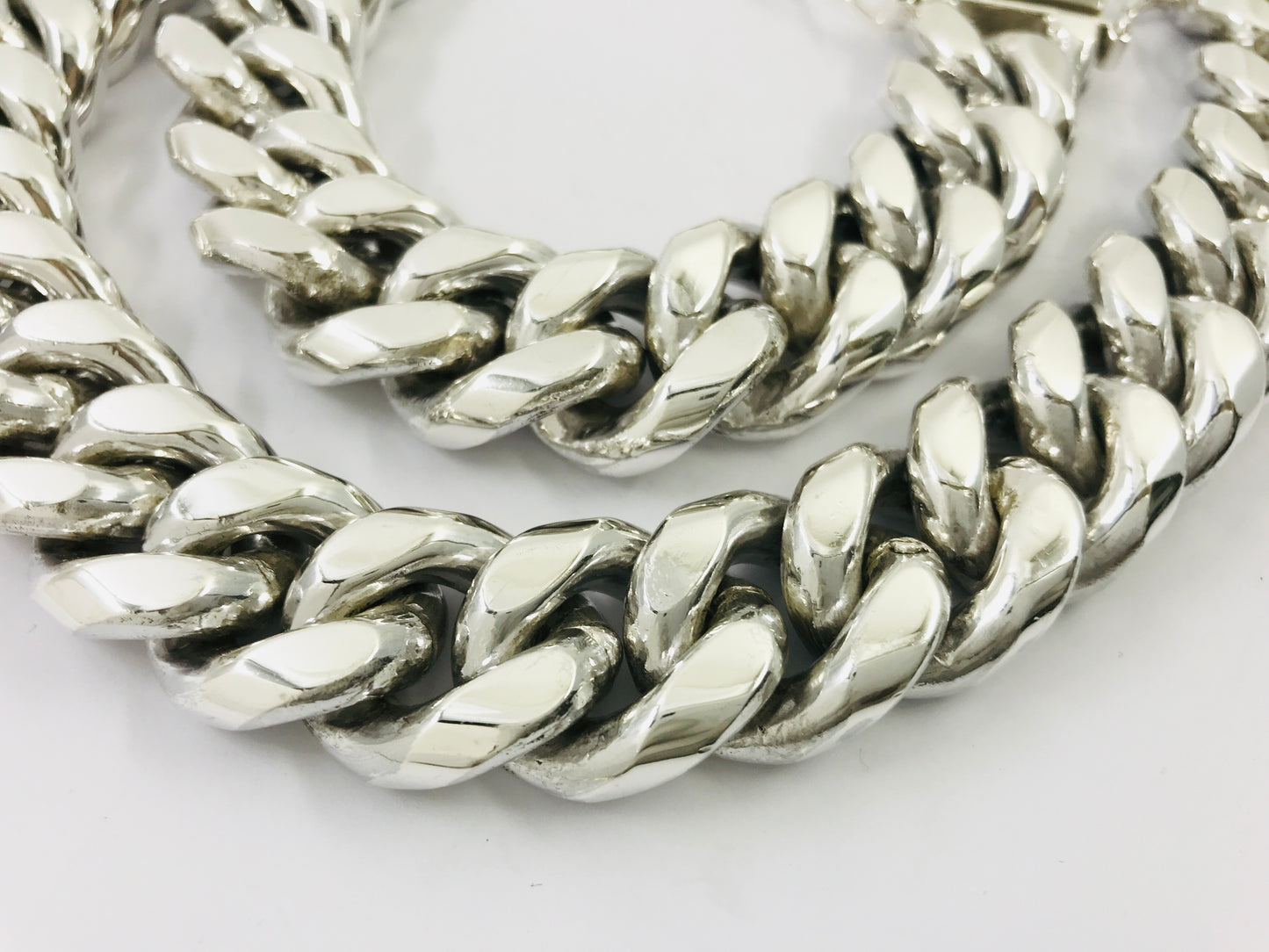 Magnificent Taxco, Mexican 925 Sterling Silver Curb Chain Necklace. 739 g, 23.5"