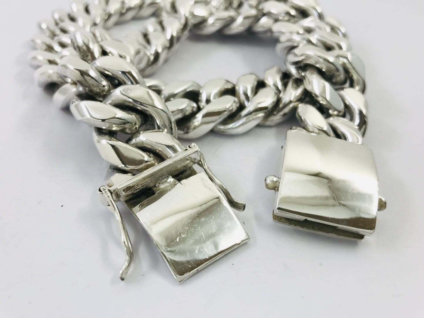 Magnificent Taxco, Mexican 925 Sterling Silver Curb Chain Necklace. 739 g, 23.5"