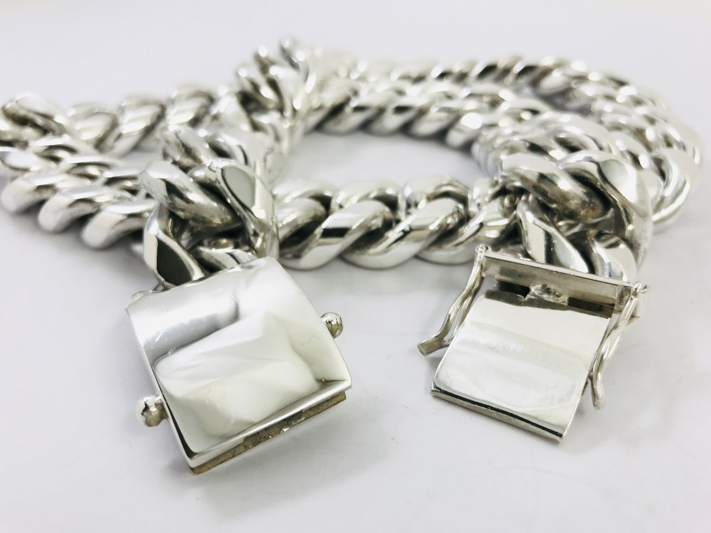 Magnificent Taxco, Mexican 925 Sterling Silver Curb Chain Necklace. 794 g, 25.5"