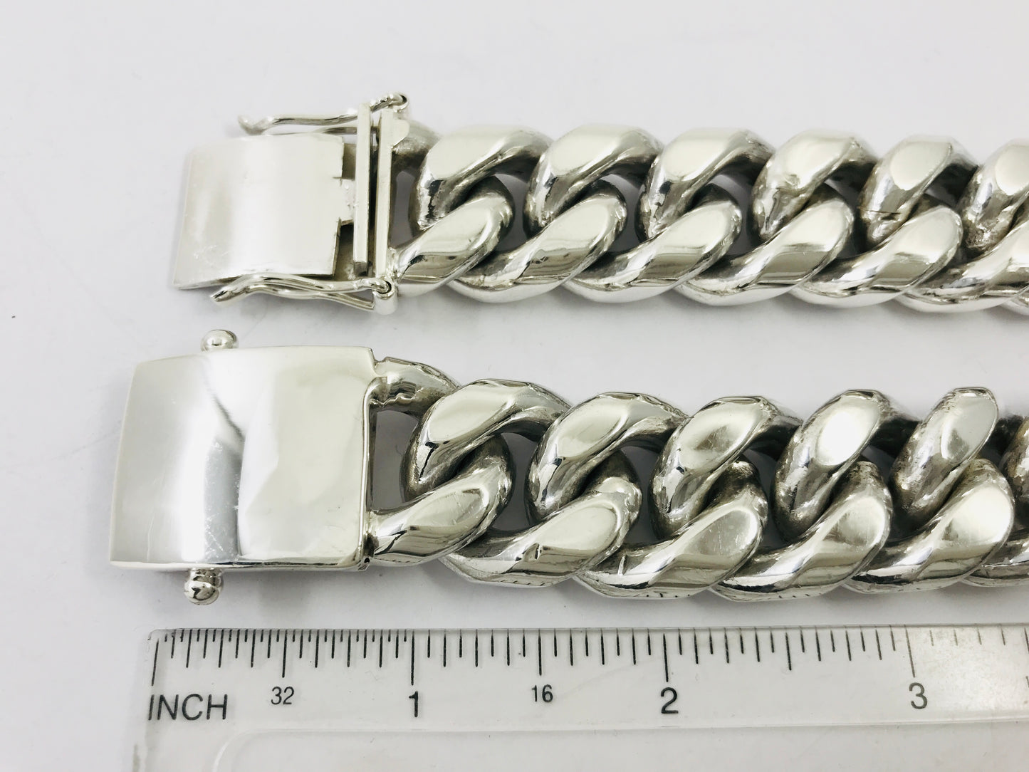 Magnificent Taxco, Mexican 925 Sterling Silver Curb Chain Necklace. 794 g, 25.5"