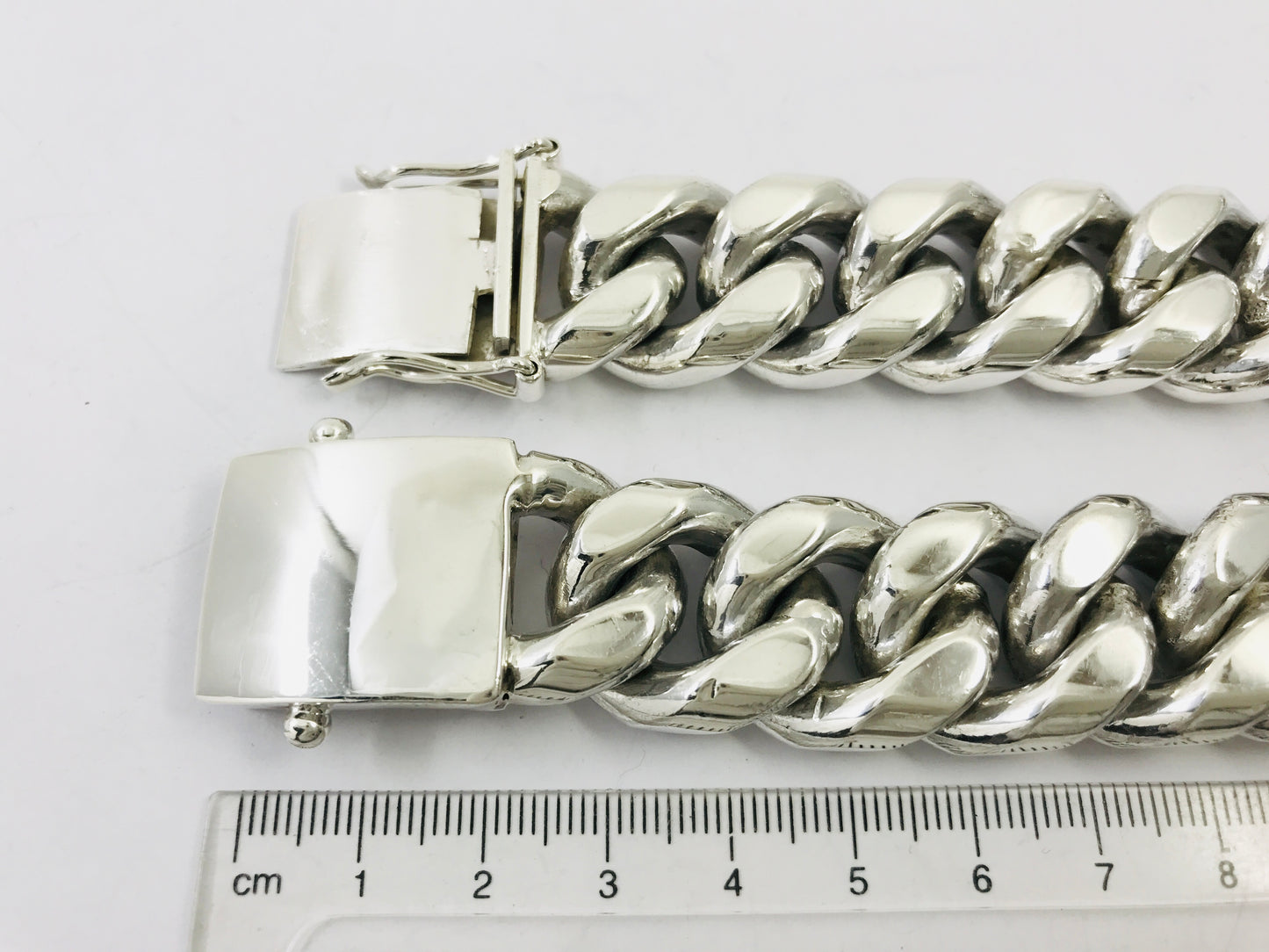 Magnificent Taxco, Mexican 925 Sterling Silver Curb Chain Necklace. 794 g, 25.5"