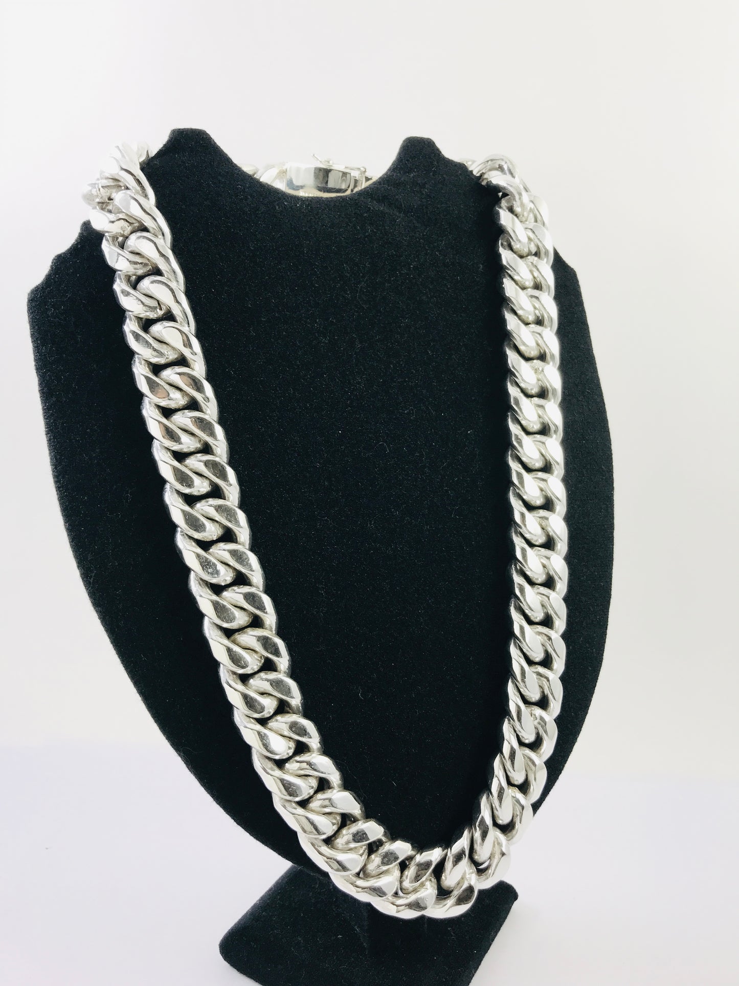 Magnificent Taxco, Mexican 925 Sterling Silver Curb Chain Necklace. 794 g, 25.5"