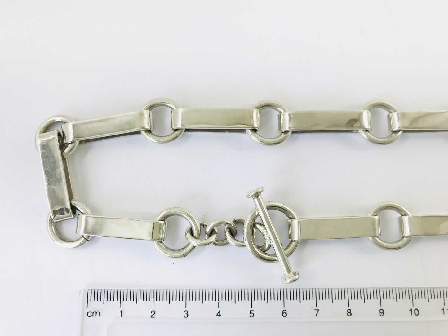 Vintage Taxco Mexican 925 Sterling Silver Chain Link Necklace. 121g, 52 cm, 20"