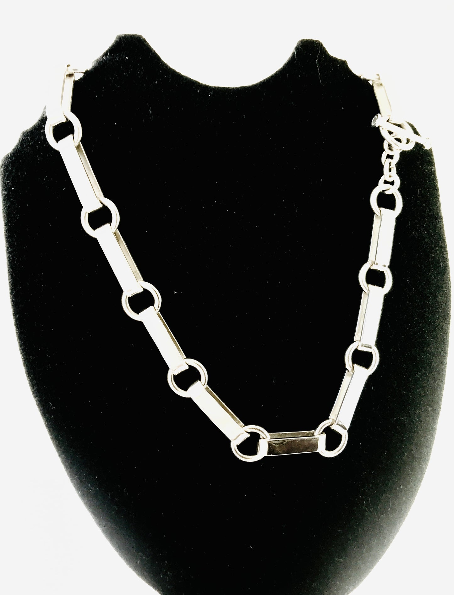 Vintage Taxco Mexican 925 Sterling Silver Chain Link Necklace. 121g, 52 cm, 20"