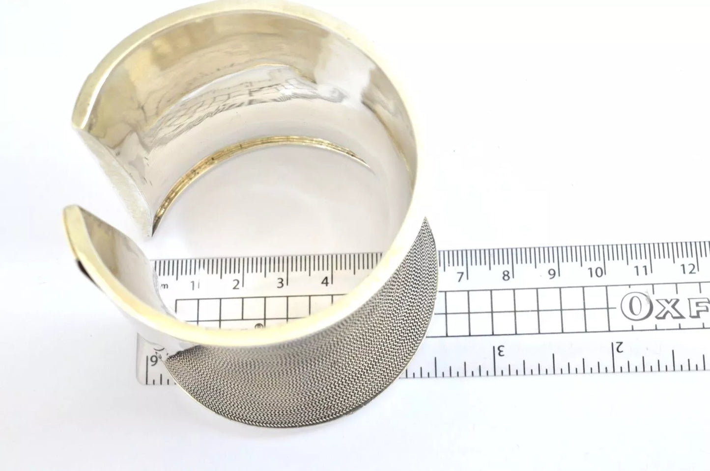 Heavy Wide 925 Sterling Silver Torque Cuff Bangle Bracelet. 130 grams