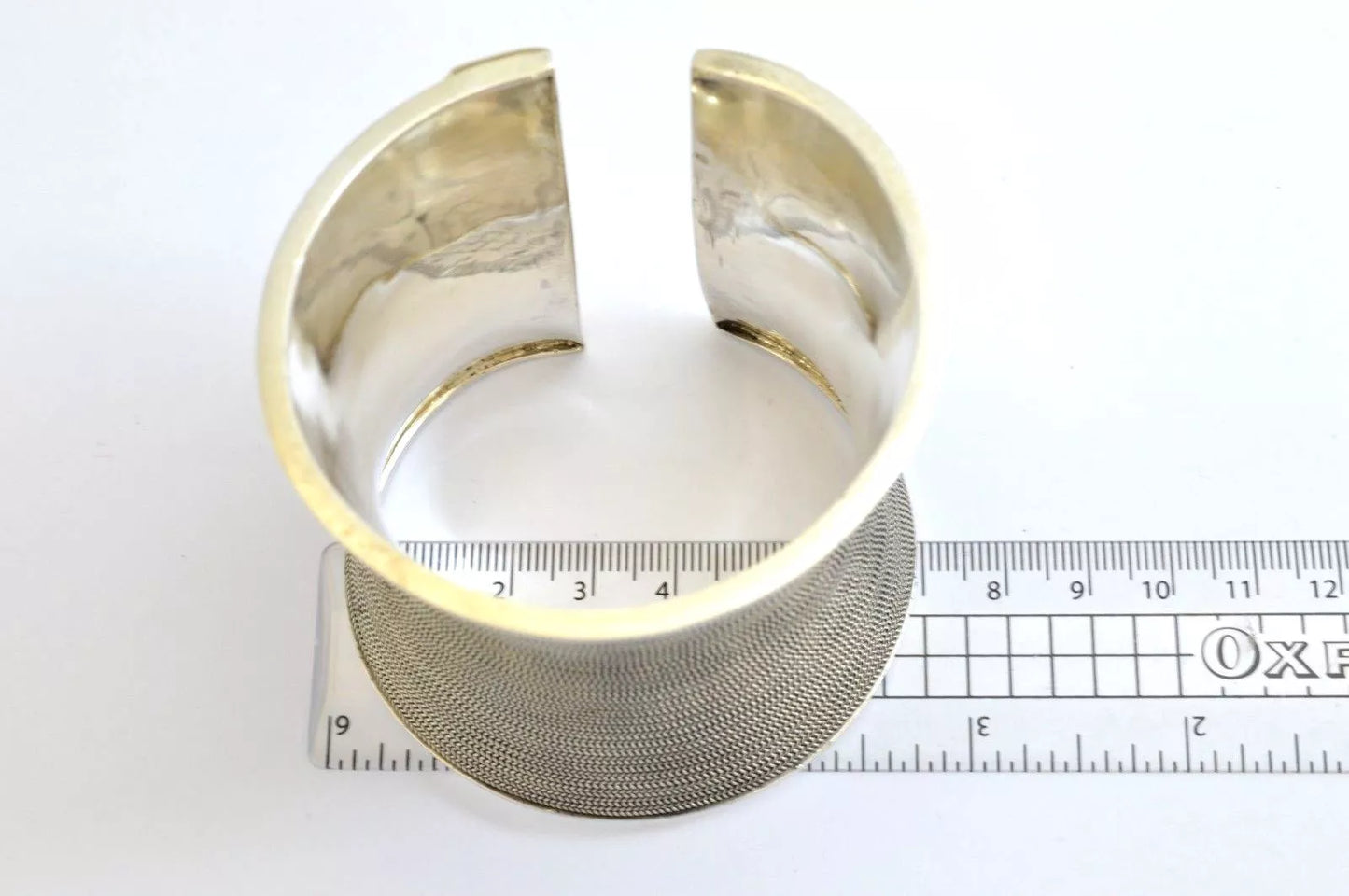 Heavy Wide 925 Sterling Silver Torque Cuff Bangle Bracelet. 130 grams
