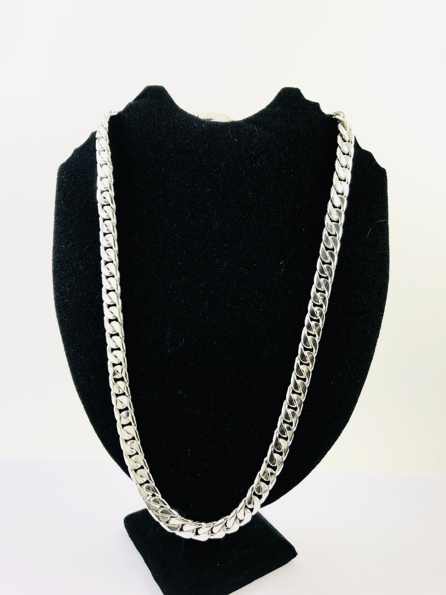 Heavy Taxco Mexican 925 Sterling Silver Curb Chain Necklace. 26" 66cm, 167 grams