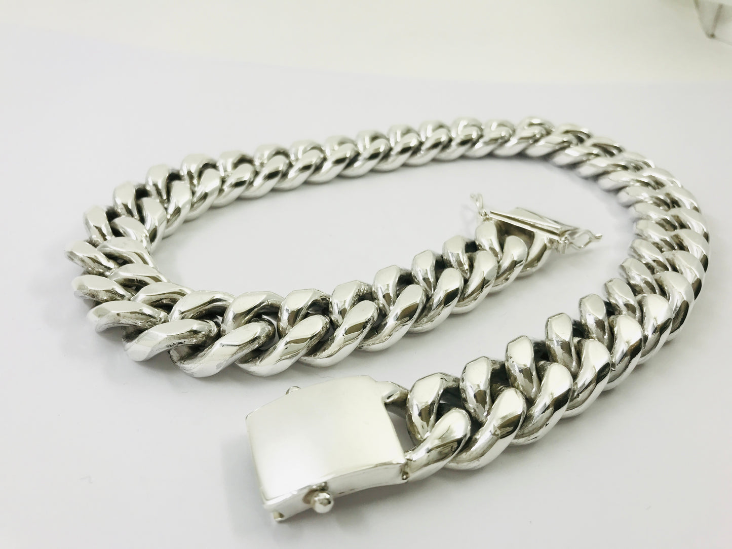 Magnificent Taxco Mexican 925 Sterling Silver Curb Chain Necklace. 676 g, 21.75"