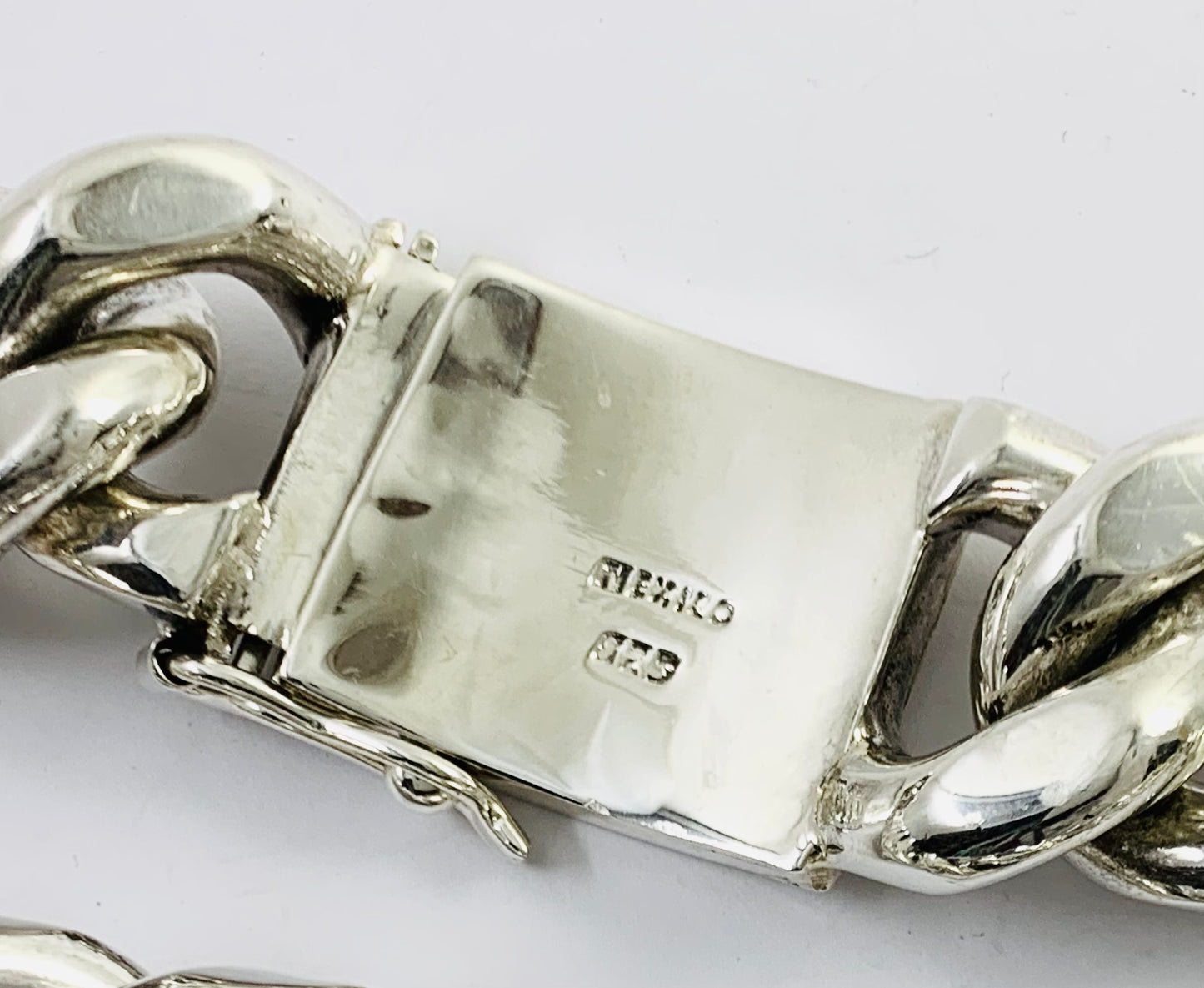 Heavy Taxco, Mexican 925 Sterling Silver Cuban/Curb Chain Necklace. 921 g, 23.6"