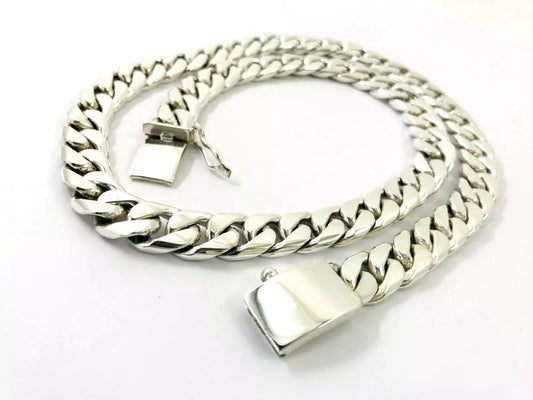 Heavy Taxco Mexican 925 Sterling Silver Curb Chain Necklace. 24" 61cm, 209 grams