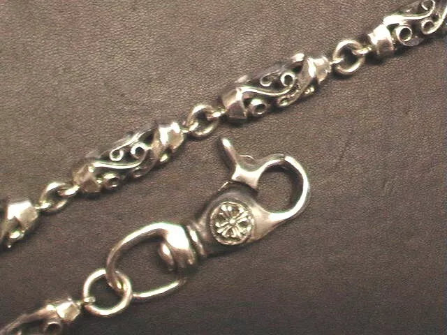 950 Sterling Silver Biker Wallet Chain. 192 grams, 61 cm, 24"