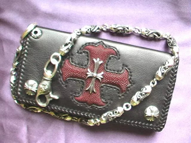 950 Sterling Silver Biker Wallet Chain. 192 grams, 61 cm, 24"