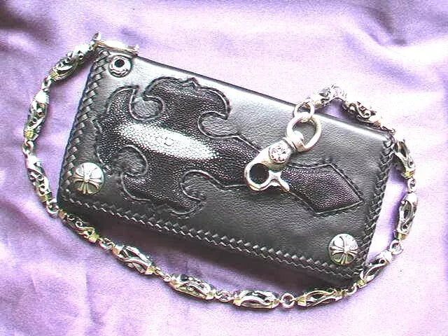 950 Sterling Silver Biker Wallet Chain. 192 grams, 61 cm, 24"
